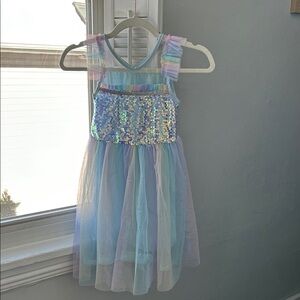 Shimmering Sequin Kids Dance Costume
